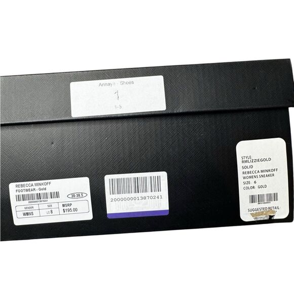 NWT Rebecca Minkoff Lizzie gold sneakers size 6 - Picture 4 of 10